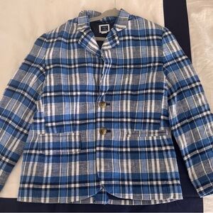 Janie and Jack Blue Plaid Blazer
